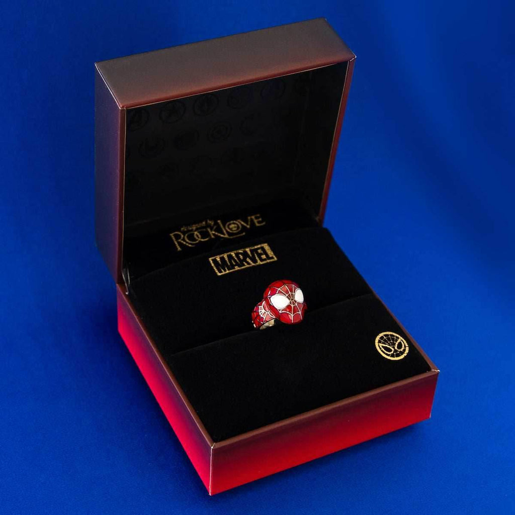 Marvel X RockLove SPIDER-MAN Peter Parker Mask Ring - Size 6