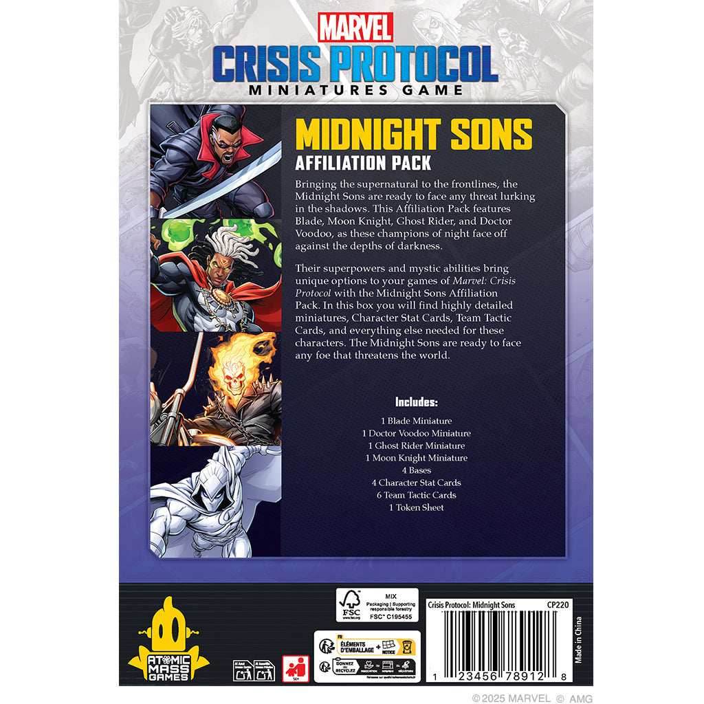 Marvel Crisis Protocol: Midnight Sons Affiliation Pack - 