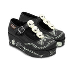 Chocolaticas® Skeletons Under Your Bed Women's Mary Jane Platform - 