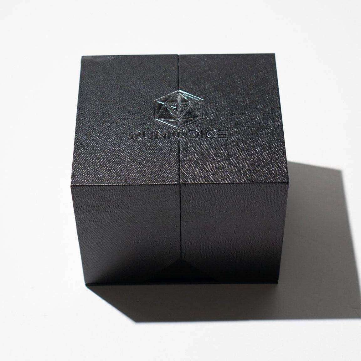 Massive Dark Black And Foil Liquid Core 95MM Chonk Handmade Resin Dice And Box - Only 1 D20
