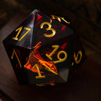 Massive Red Ember 95MM Chonk Handmade Resin Dice And Box