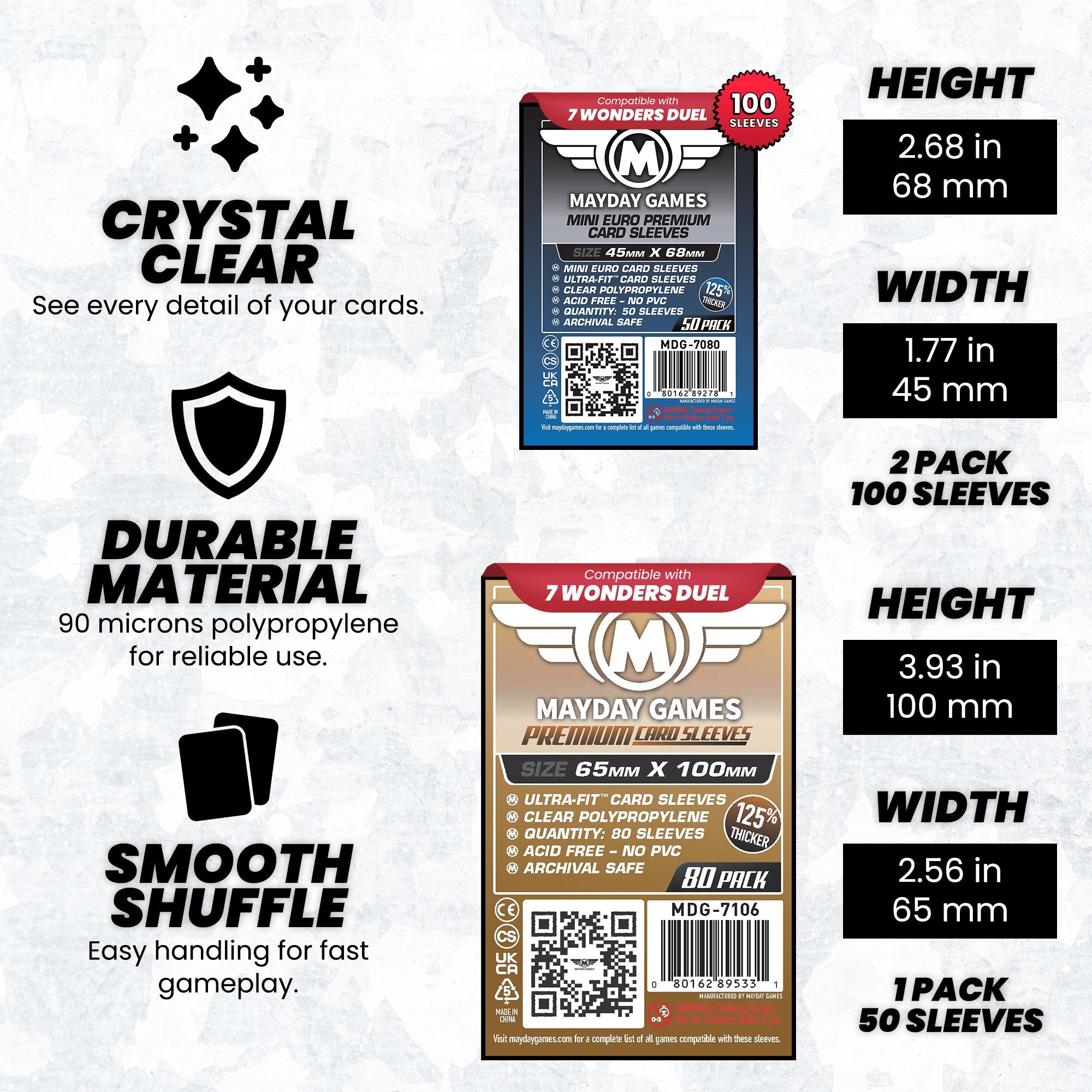 "7 Wonders: Duel" Compatible Card Sleeve Bundle