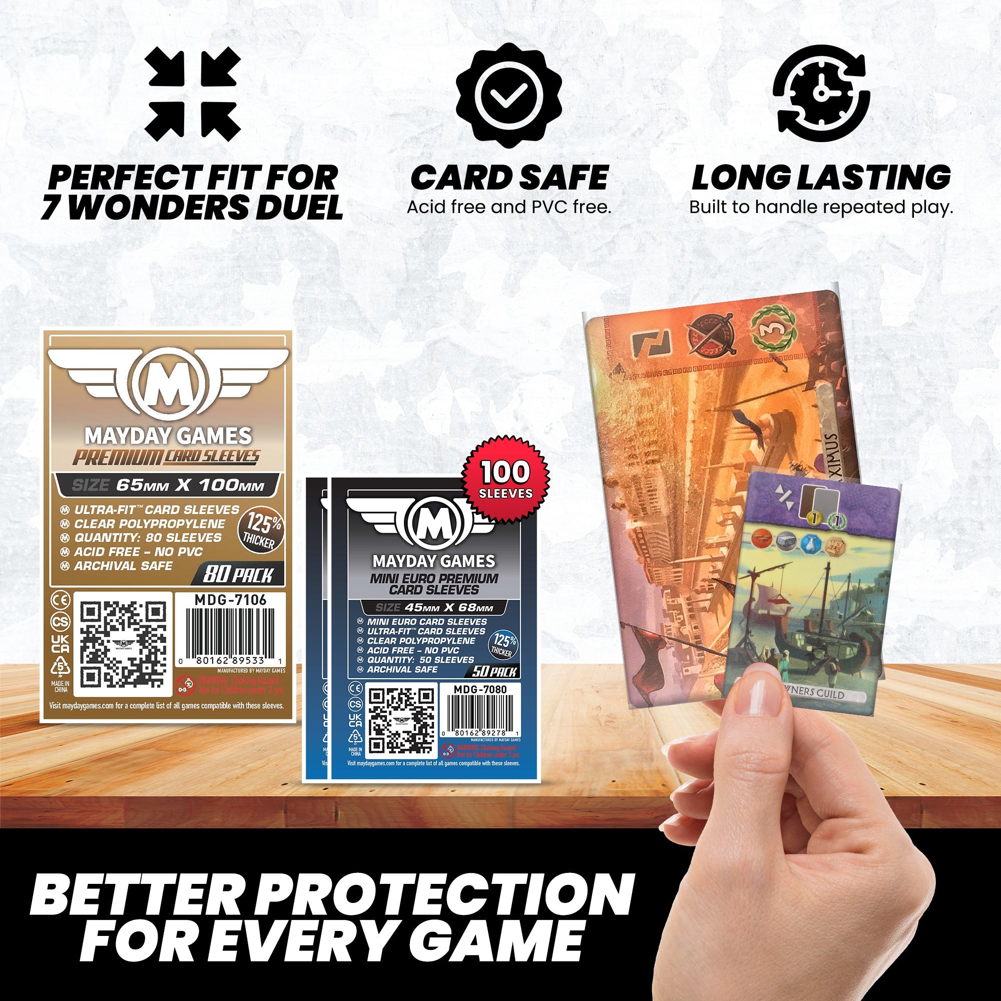 "7 Wonders: Duel" Compatible Card Sleeve Bundle