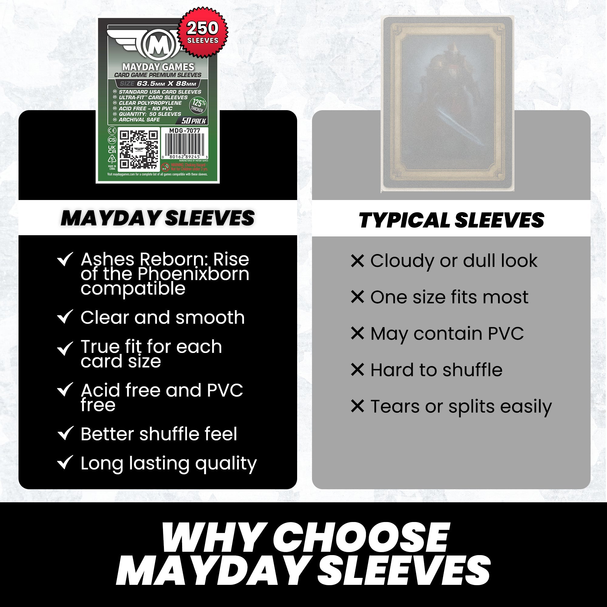 "Ashes Reborn: Rise of the Phoenixborn" Compatible Card Sleeve Bundle