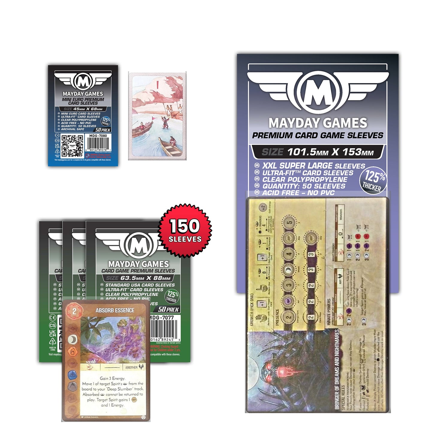 "Spirit Island" Compatible  Card Sleeve Bundle