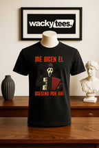 Me Dicen El Asesino Por Ahi Halloween Corrido Ghostface Scream Graphic Tee Shirt
