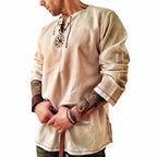 Medieval Knight Tunic Shirt Men Viking Pirate Costume Renaissance Faire Halloween Top