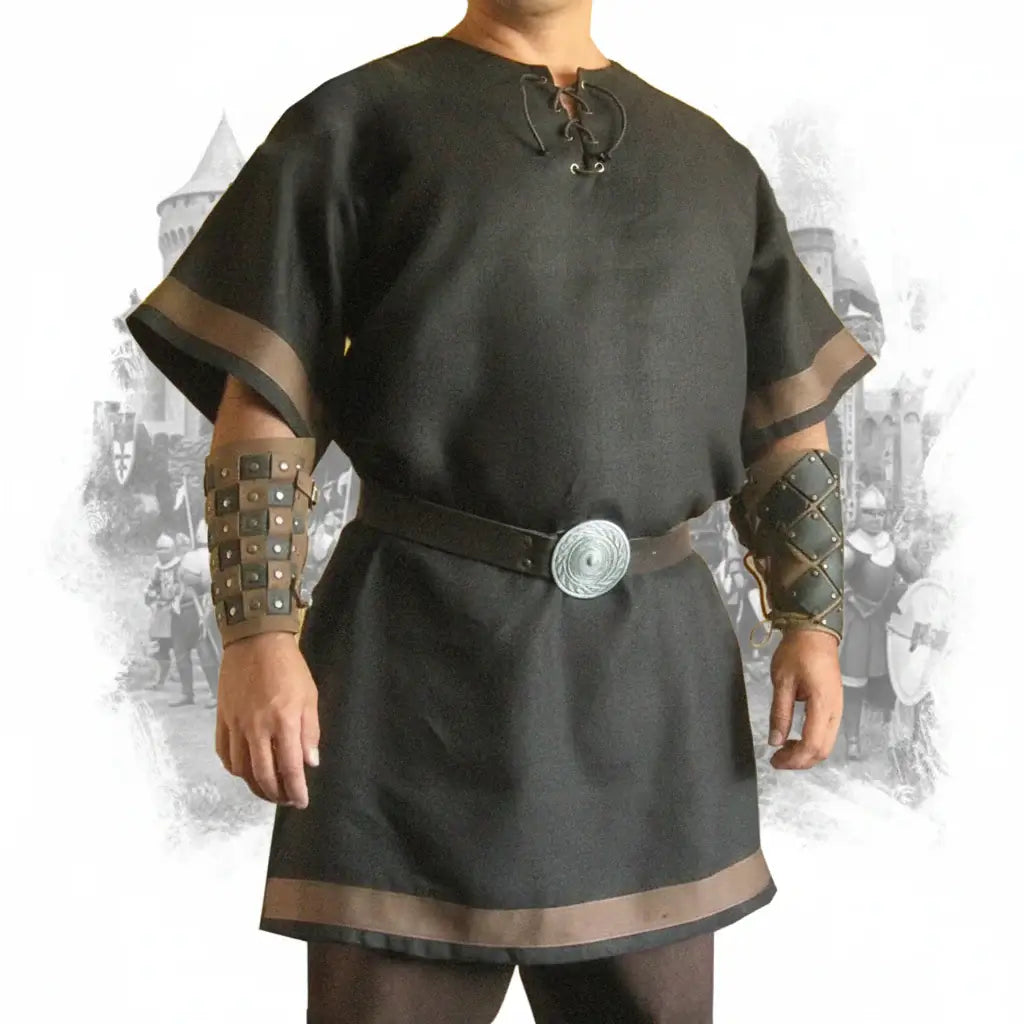 Medieval Viking Wear Warrior Costume Men Renaissance Knight Pirate Shirt LARP Outfit