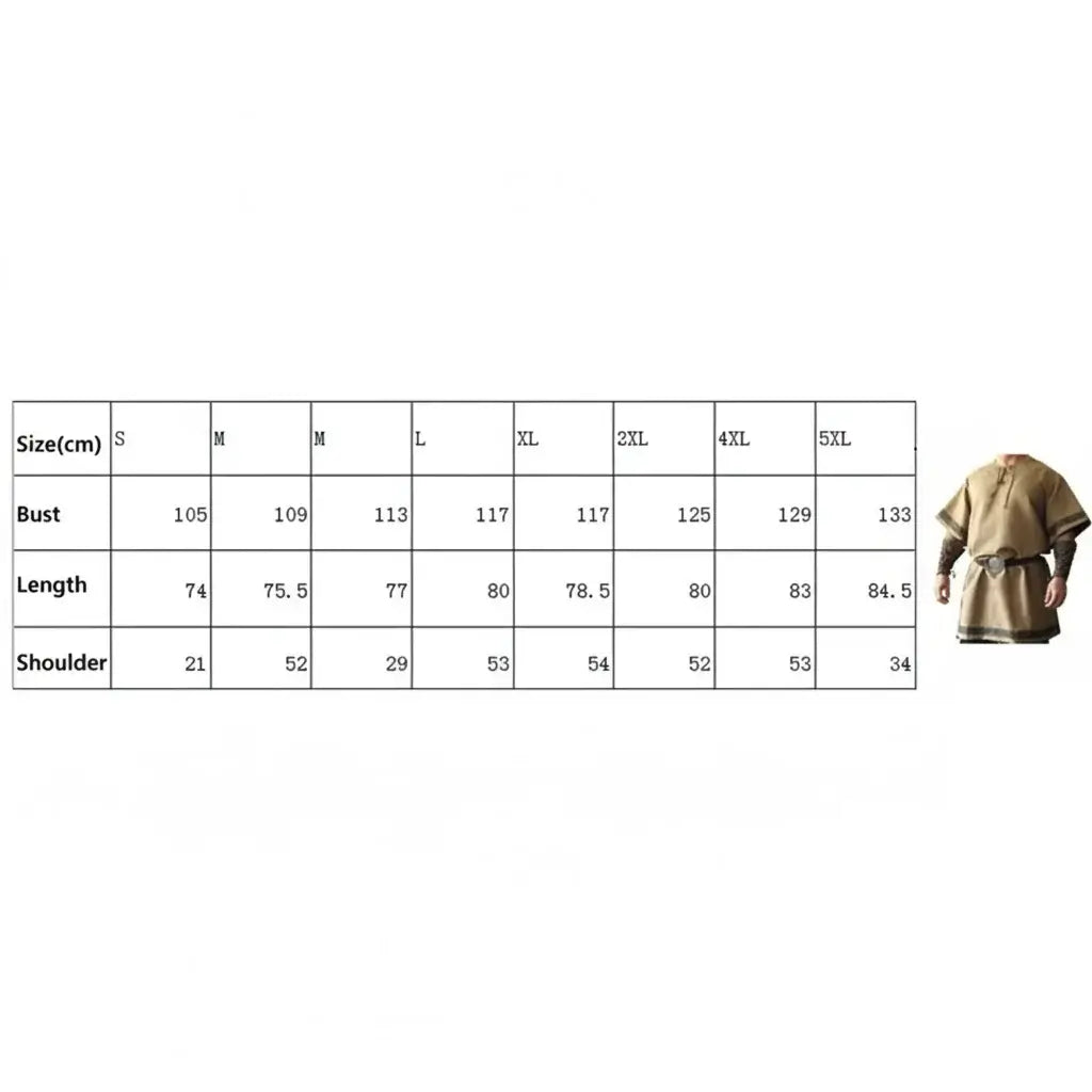 Medieval Viking Wear Warrior Costume Men Renaissance Knight Pirate Shirt LARP Outfit