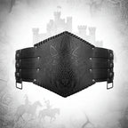 Medieval Viking Wear Wide PU Leather Belt Armor Costume Heavy Embossed Waistband