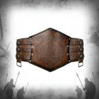 Medieval Viking Wear Wide PU Leather Belt Armor Costume Heavy Embossed Waistband