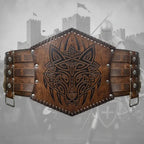 Medieval Viking Wear Wide PU Leather Belt Armor Costume Heavy Embossed Waistband