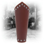 Medieval Viking Wear Wide PU Leather Bracer Cuff Bracelet Men Handwoven Arm Guard