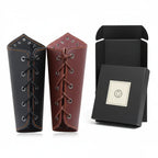 Medieval Viking Wear Wide PU Leather Bracer Cuff Bracelet Men Handwoven Arm Guard