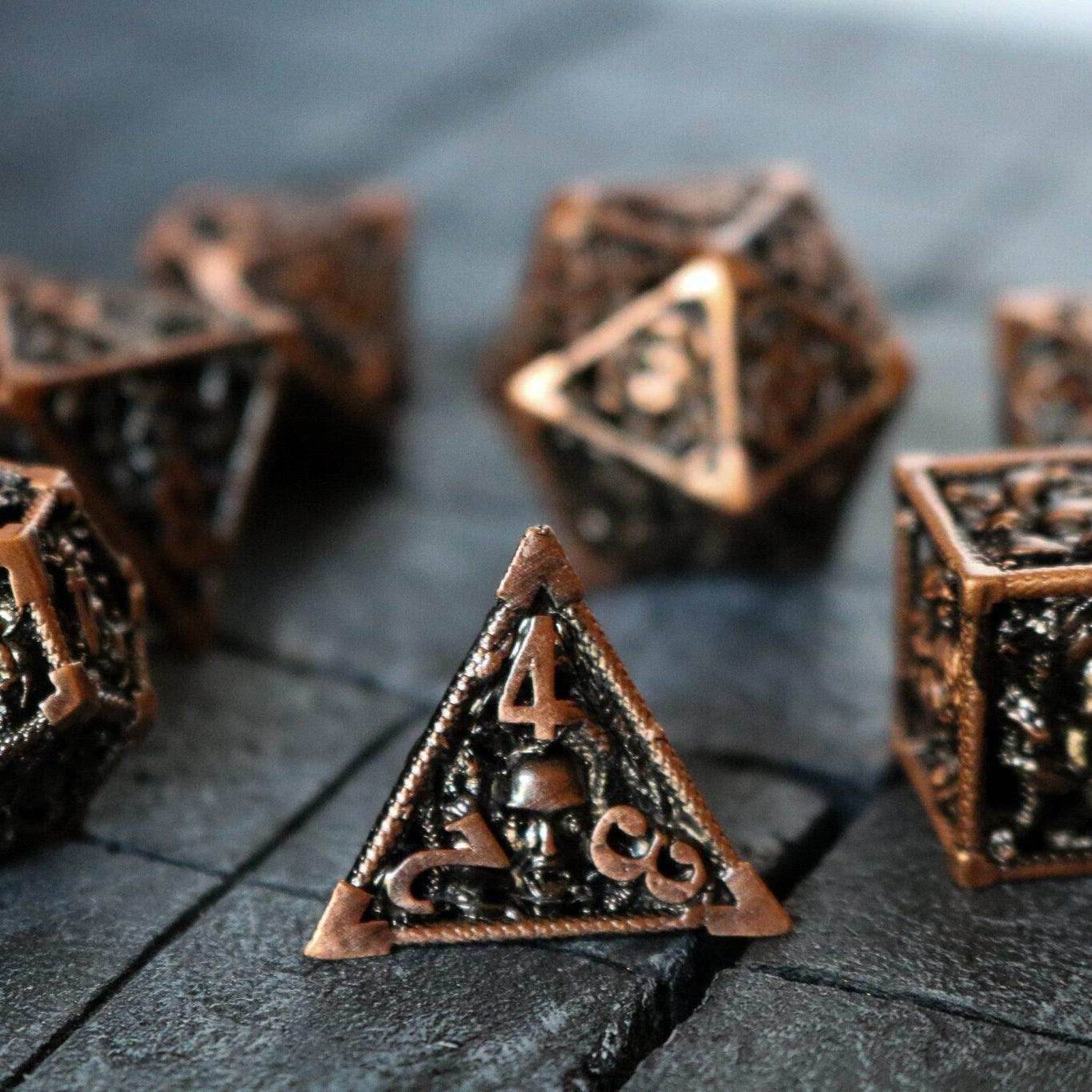 Medusa Copper Hollow Metal DND Dice Set - Only 1 D20