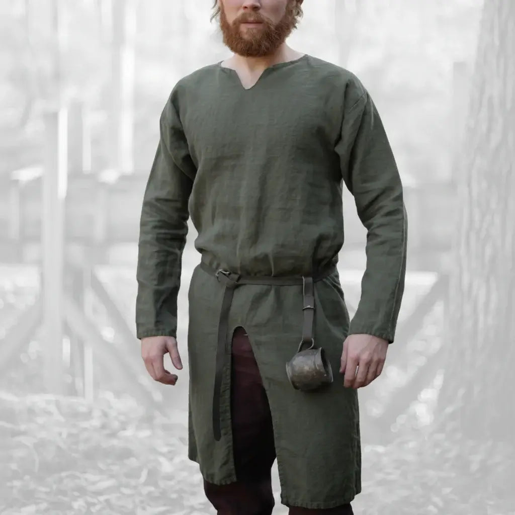 Men Medieval Knight Warrior Costume Tunic Clothing Norman Chevalier Braid Viking Pirate Saxon Top Shirt
