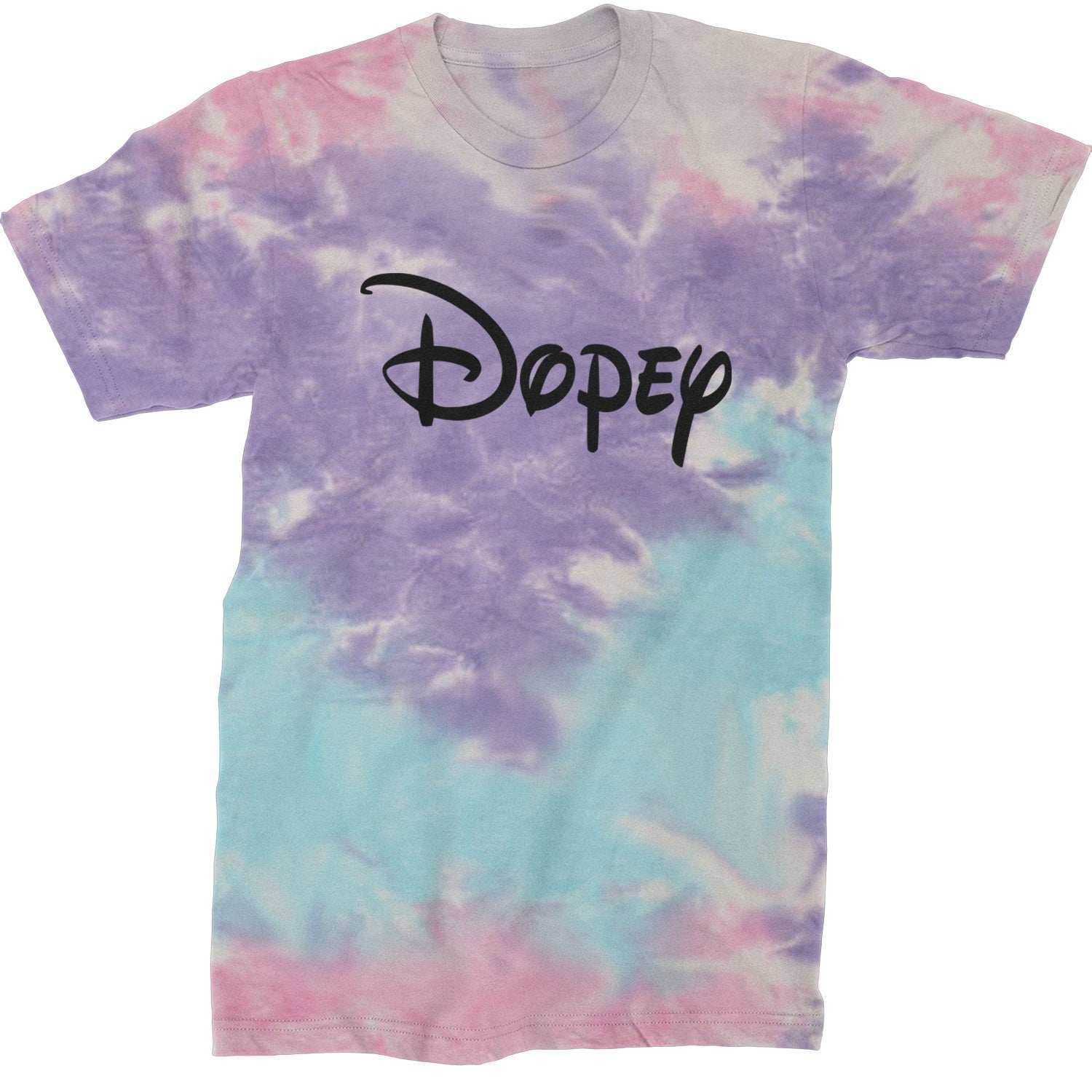 Dopey - 7 Dwarfs Costume Mens T-shirt - Tie-Dye Cotton Candy / Mens Small