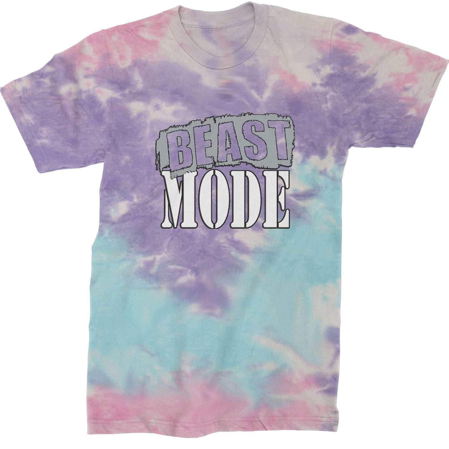 Beast Mode Training Gym Workout Mens T-shirt - Tie-Dye Cotton Candy / Mens Small