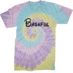 Bashful - 7 Dwarfs Costume Mens T-shirt - Tie-Dye Jellybean / Mens Small