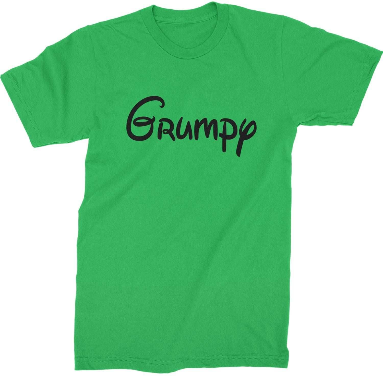Grumpy - 7 Dwarfs Costume Mens T-shirt - Kelly Green / Mens Small