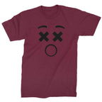 Emoticon XX Eyes Smile Face Mens T-shirt - Maroon / Mens Small