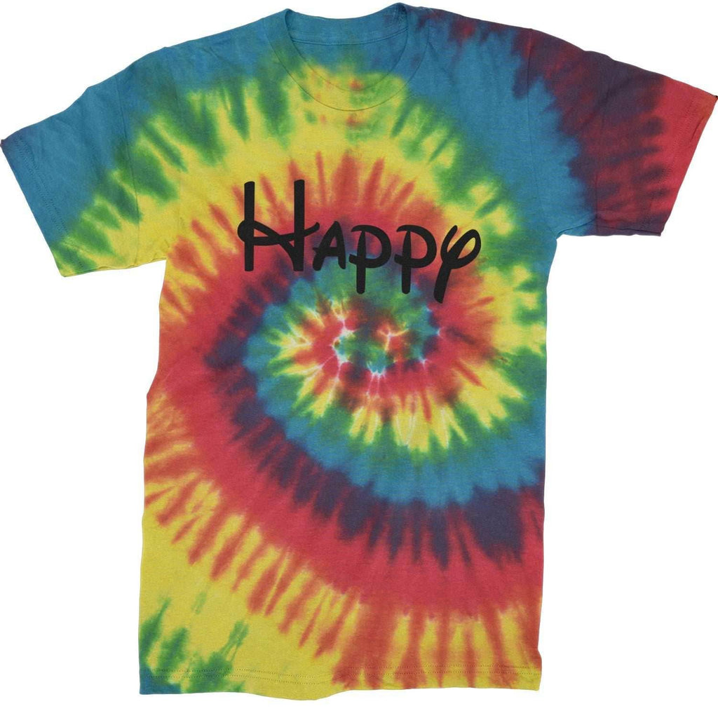 Happy - 7 Dwarfs Costume Mens T-shirt - Heather Grey / Mens Small