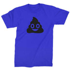 Emoticon Poop Face Smile Face Mens T-shirt - Royal Blue / Mens Small