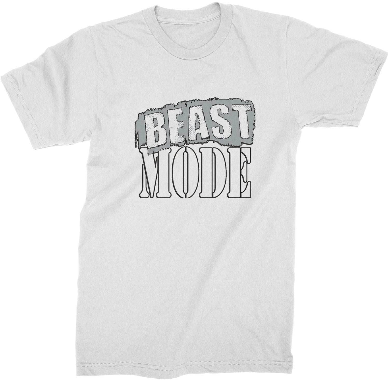Beast Mode Training Gym Workout Mens T-shirt - White / Mens Small