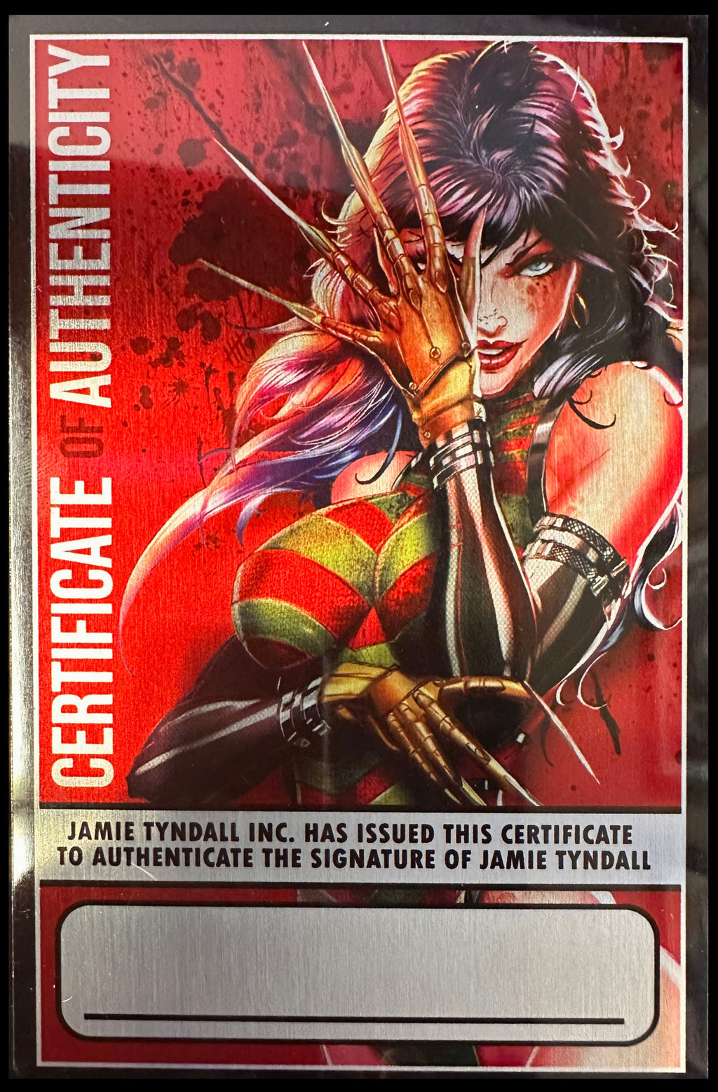 Metal Certificate of Authenticity Add On