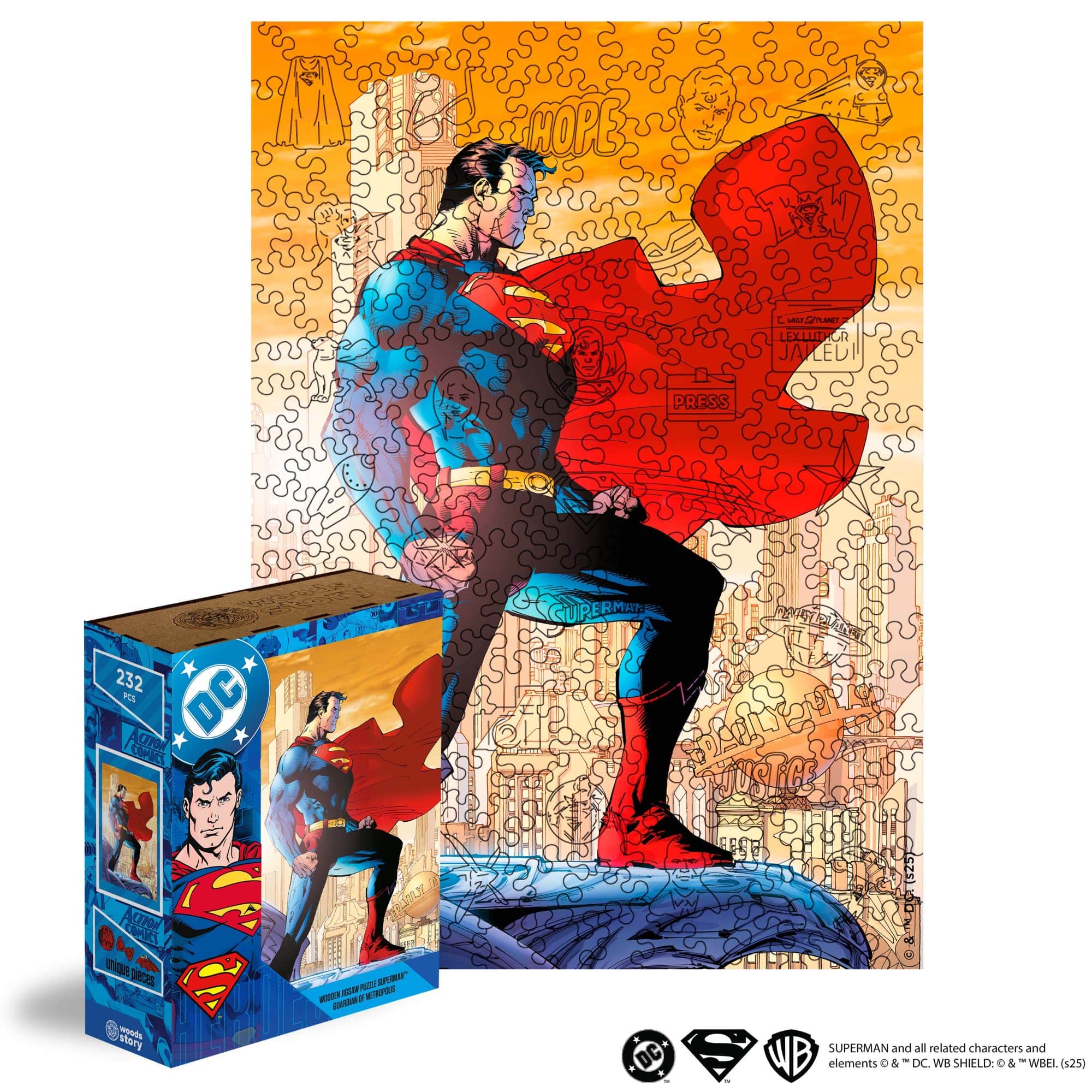 Wooden jigsaw puzzle DC Superman™ – Protector of Metropolis