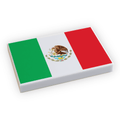Mexico Flag (2x3 Tile) made using LEGO part - 