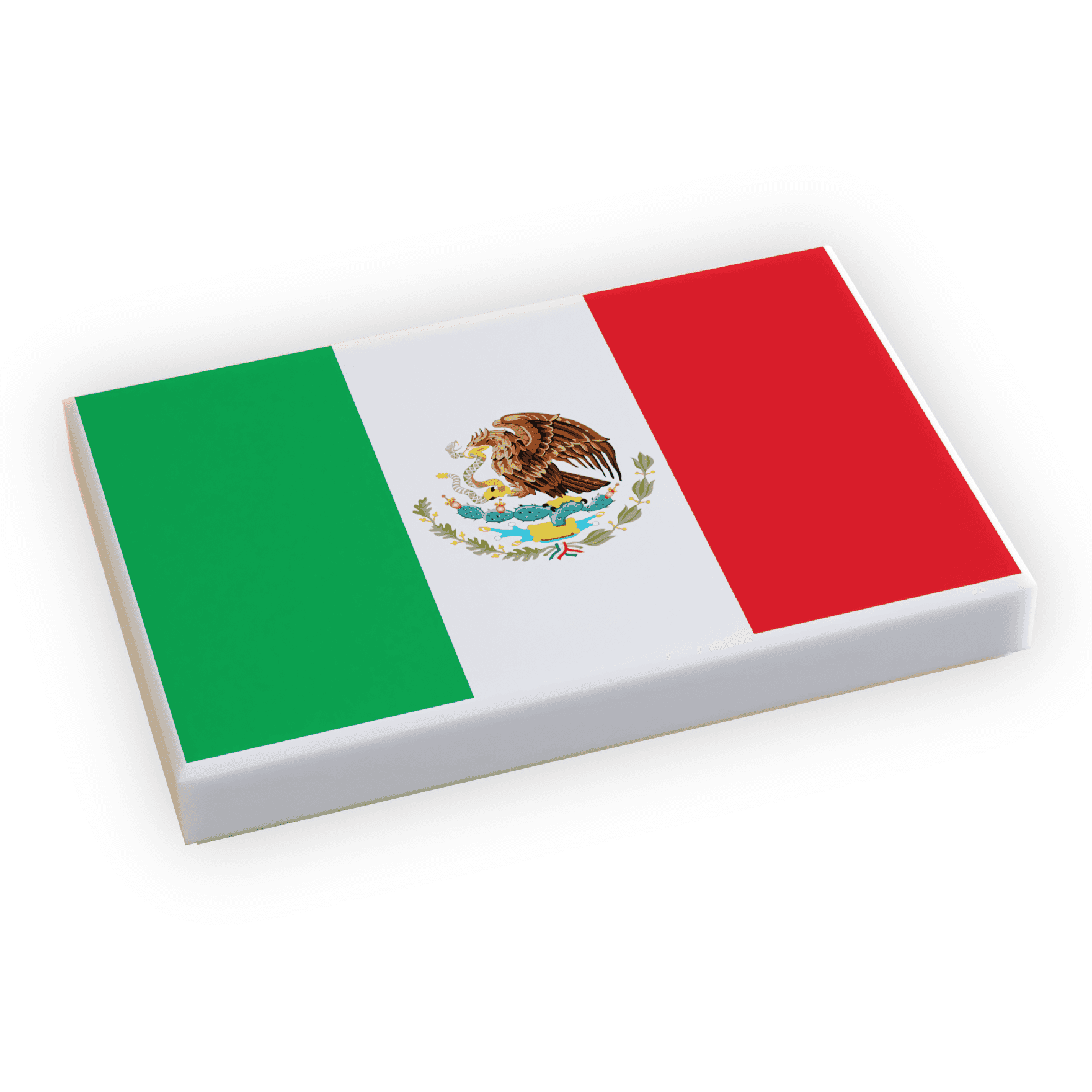 Mexico Flag (2x3 Tile) made using LEGO part - 