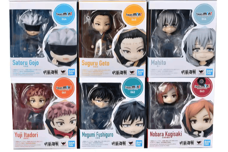 Mini Jujutsu Kaisen Gojo Satoru Mahito Geto Suguru Itadori Fushiguro Figurines, Kawaii Cute Anime Figures and Statues 10 CM