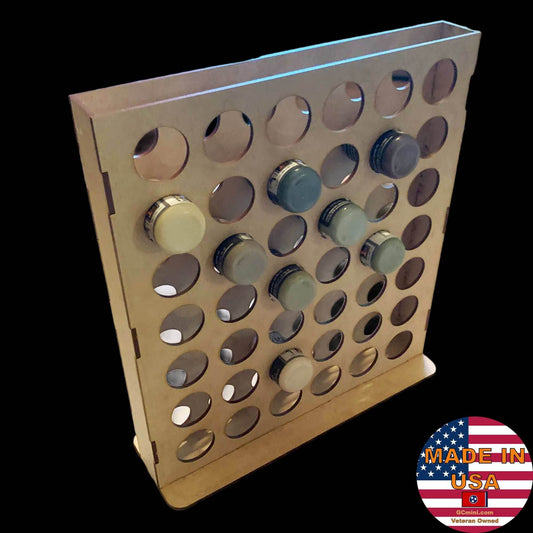 Vertical Paint Rack - For 1oz Mission Models Premium Hobby Paints - 