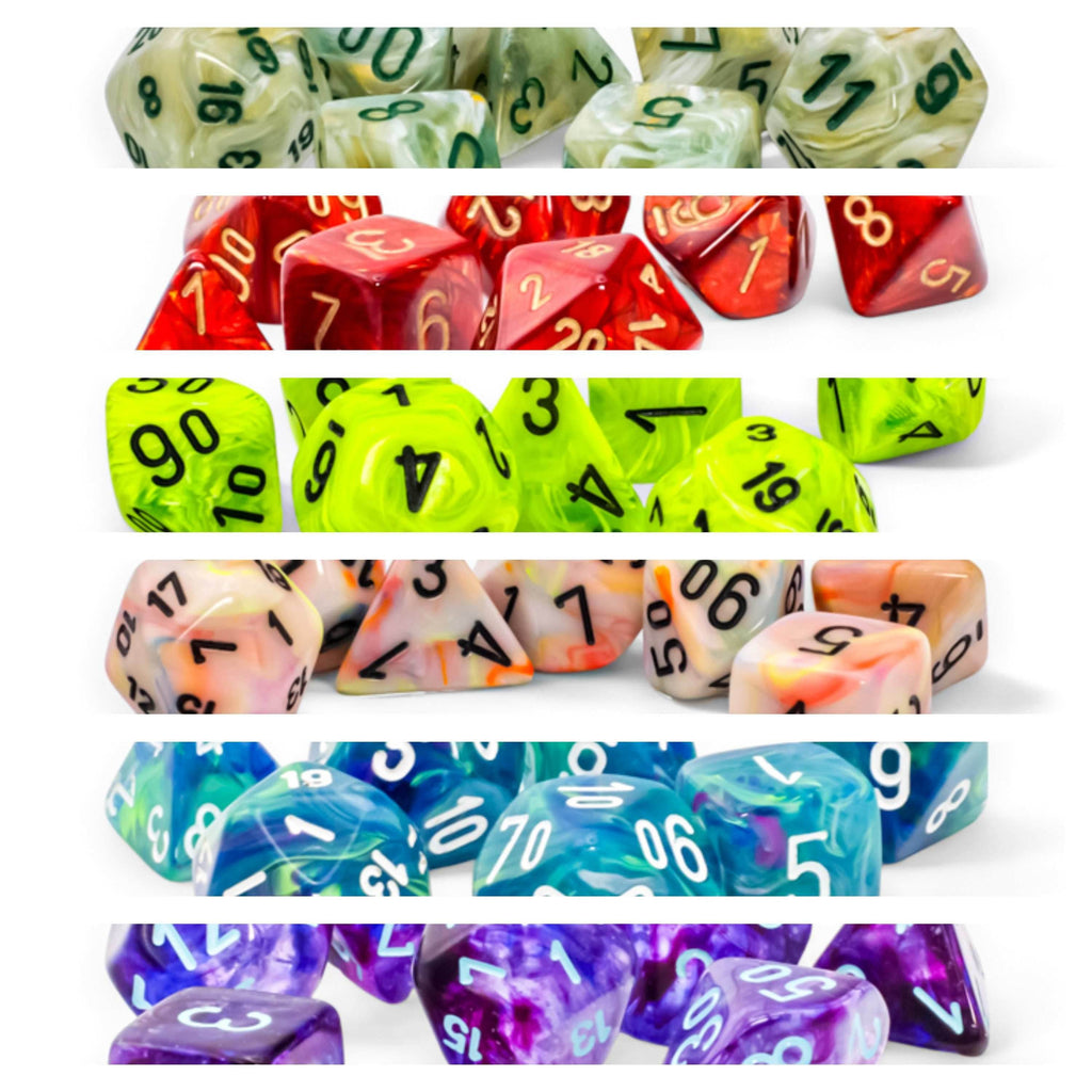 (Releases 8/28) 6-Pack of one of each of the new Mega-Hedral Dice Sets by Chessex - 