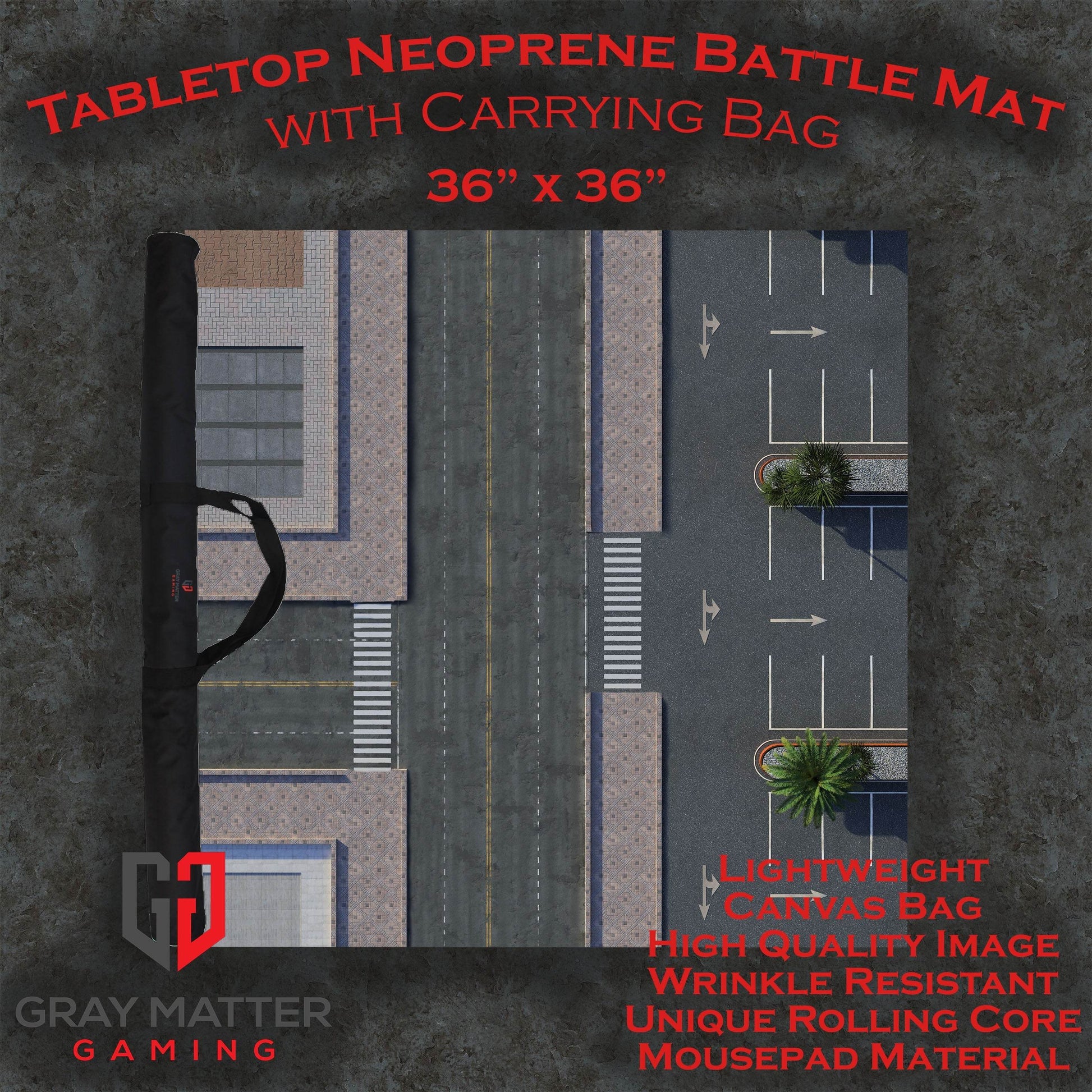 Modern City 1 - Neoprene Battle Mat - Warhammer, AoS, 40K, Kill Team, MCP, Shatterpoint, Legion, More - 36x36