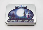 Moonlit Lantern: Midnight Frostfire - Metal RPG Dice Set - 