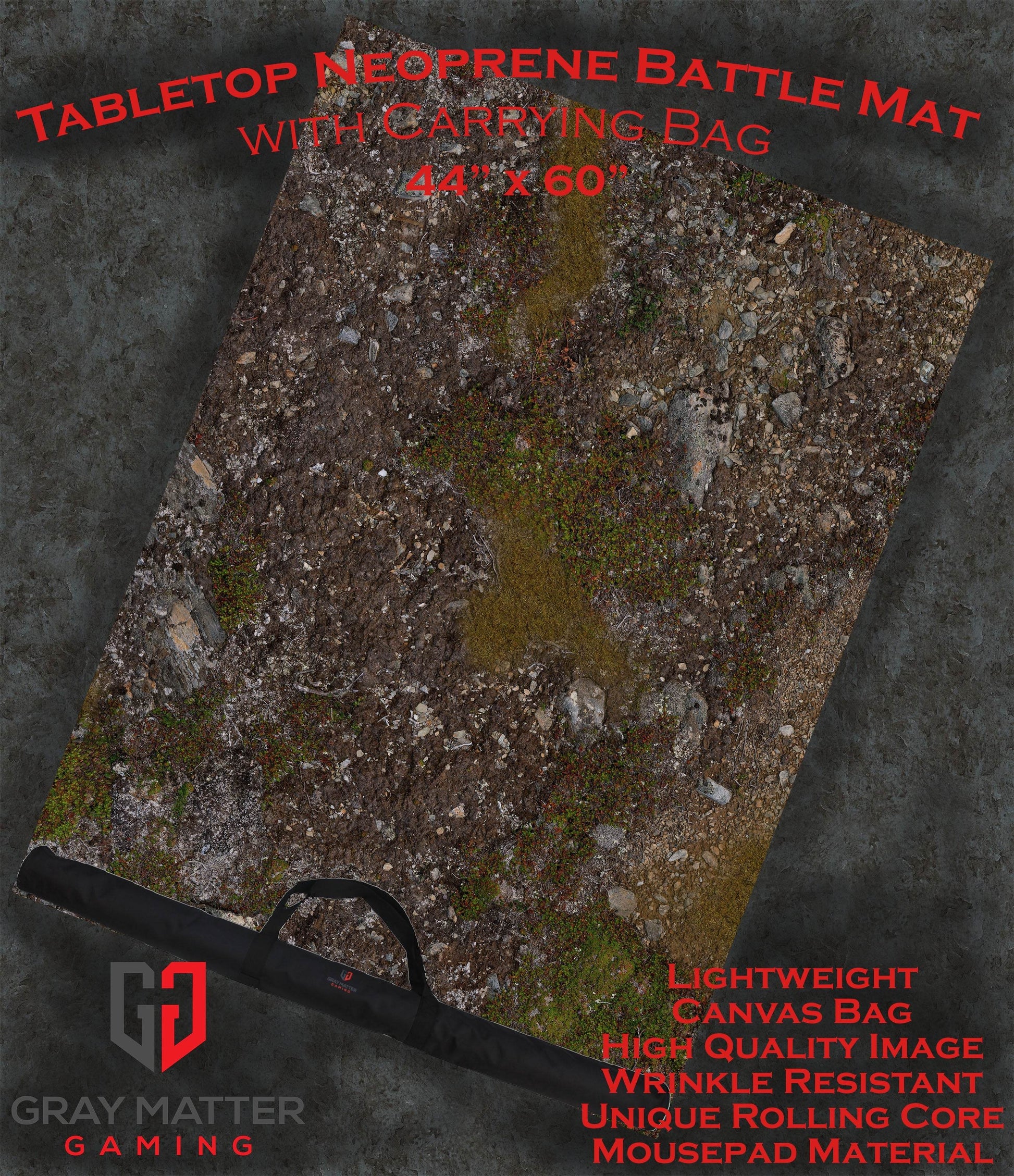 Muddy Battlefield - Neoprene Battle Mat - Warhammer, AoS, 40K, Kill Team, MCP, Shatterpoint, Legion, More - 44x60