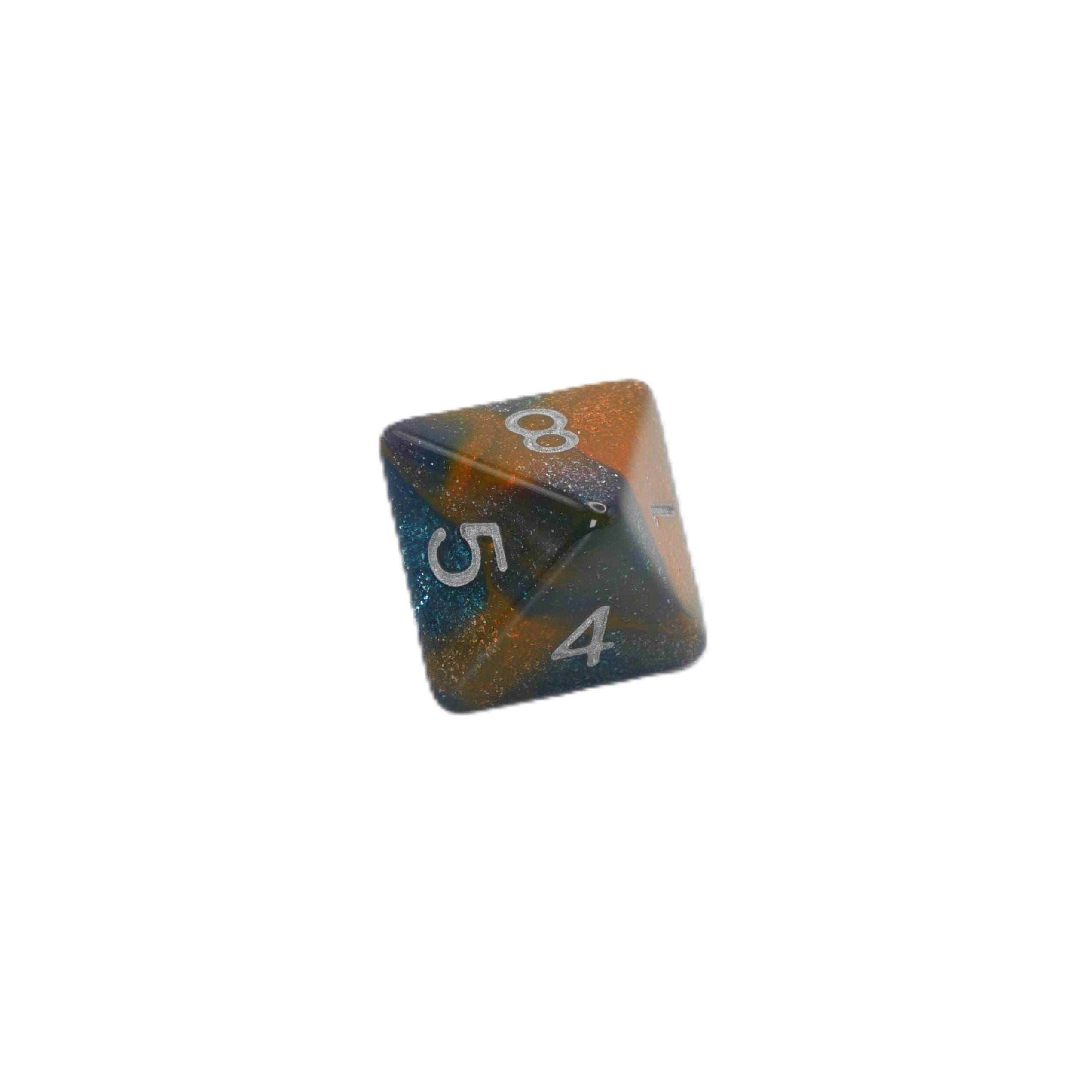 Mysterious Ink - 7 Piece DnD Dice Set | Acrylic RPG Gaming Dice - 
