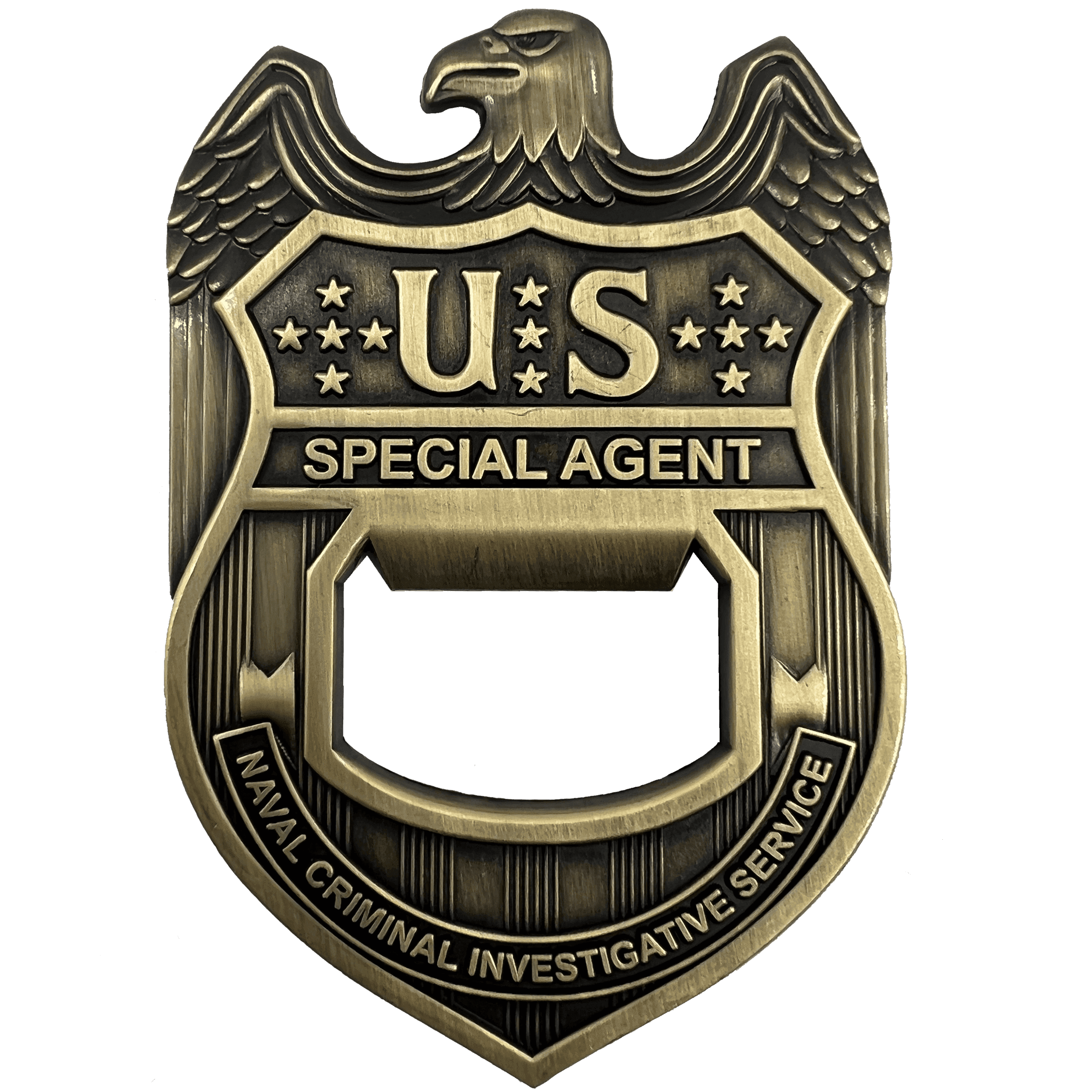 EL13-001 NCIS Special Agent Naval Criminal Investigative Service Challenge Coin Bottle Opener Navy - 