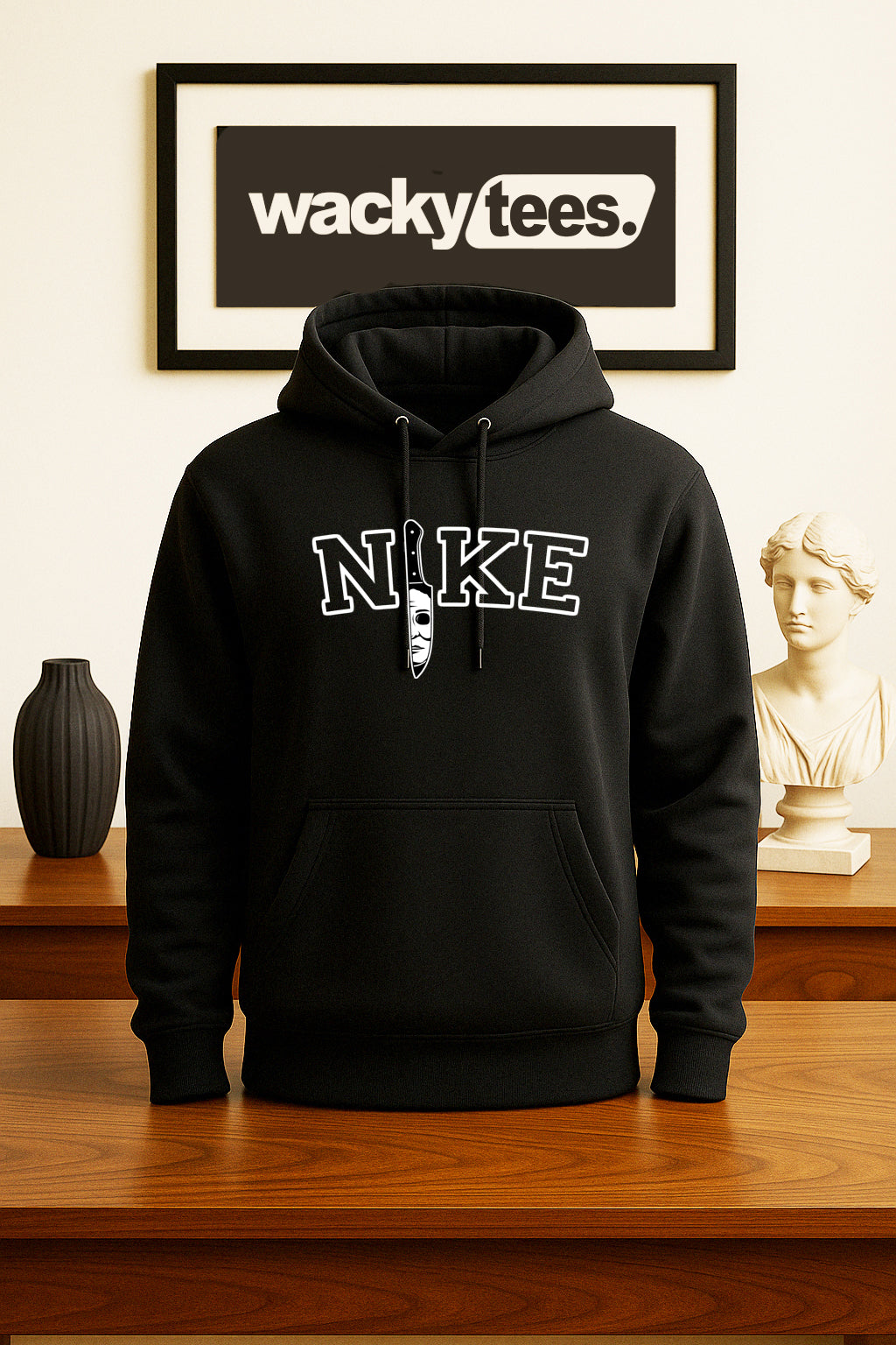 N!KE Michael Myers Knife Horror Terror Halloween Graphic Tee Shirt