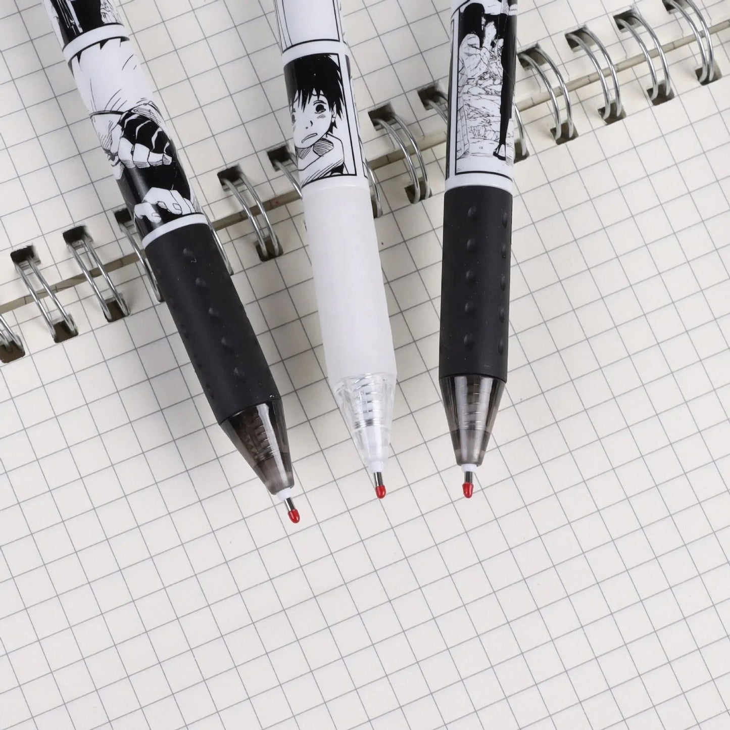 Naruto 6 PCS Set Gel Pen, Anime 0.5 Black Ink Signature Pen School Writing And Office Supplies Stationery Gift