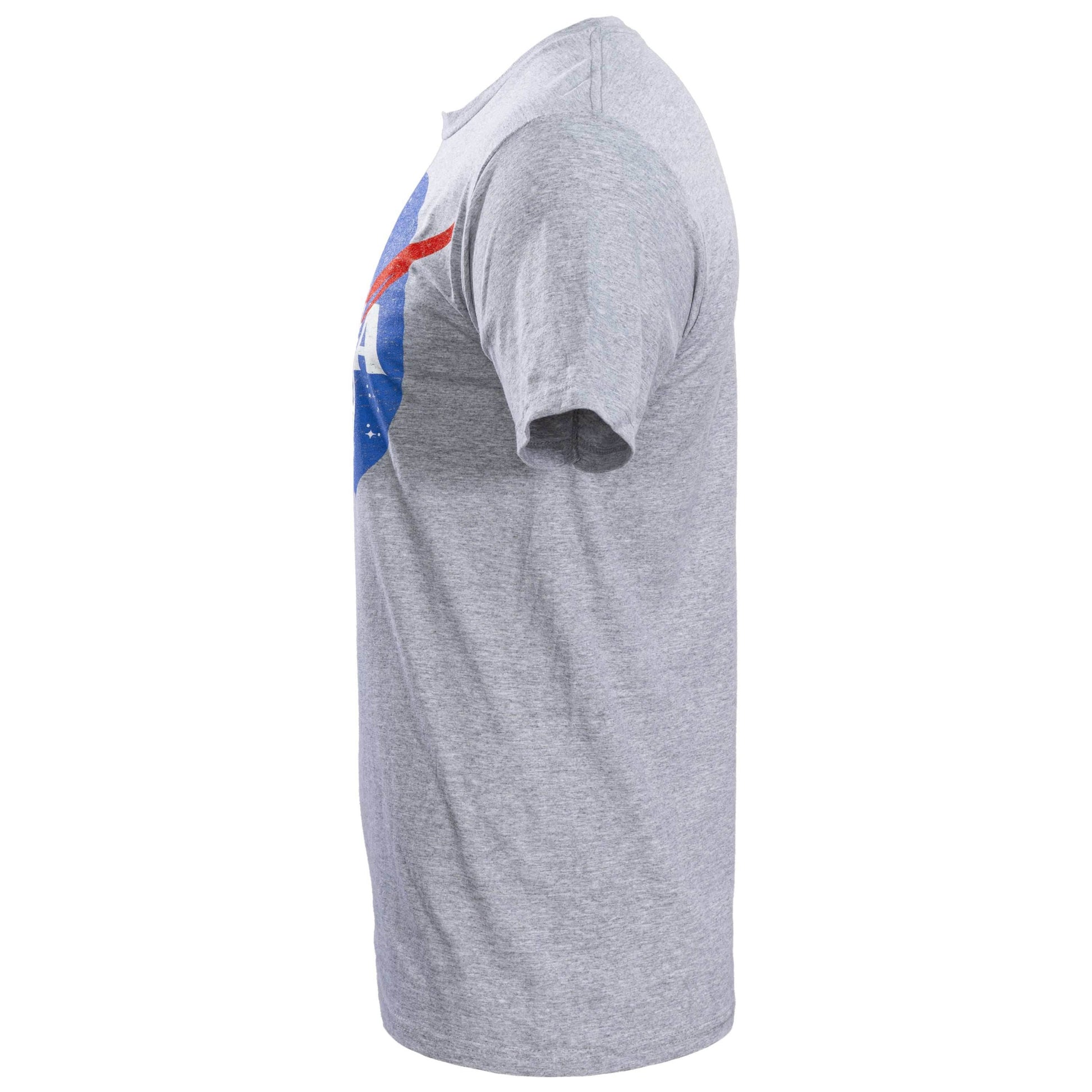 NASA Logo Men's Officially Licensed Short Sleeve Gray T-Shirt - S