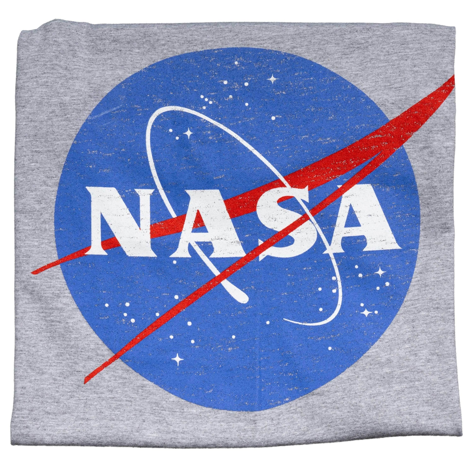 NASA Logo Men's Officially Licensed Short Sleeve Gray T-Shirt - S