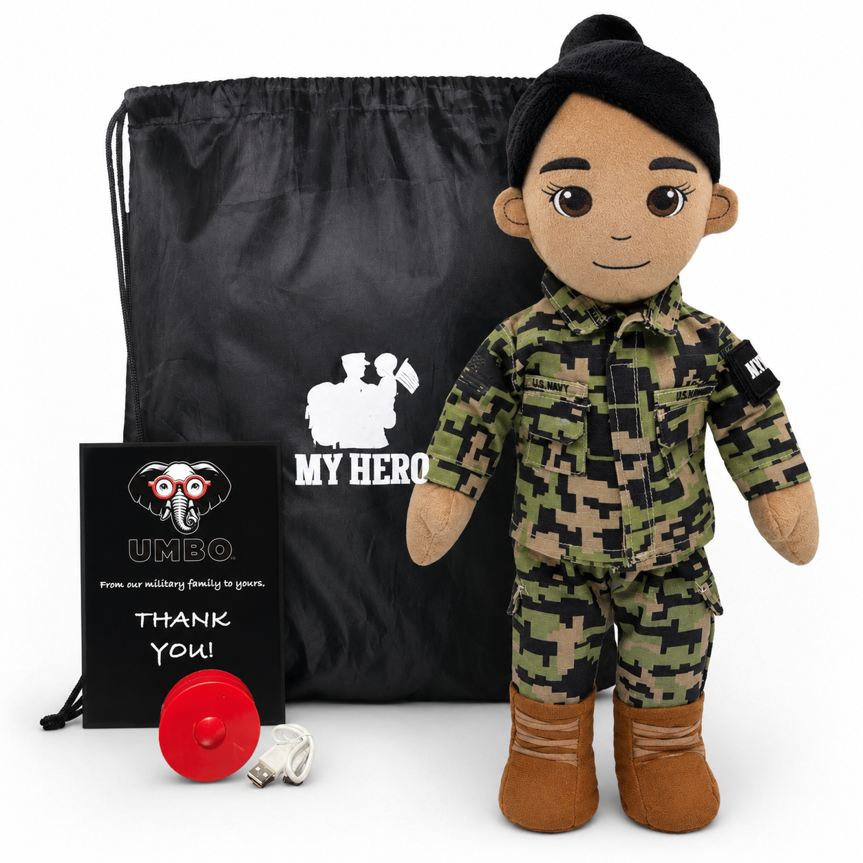 My Hero™ Daddy Doll Navy Sailor | Custom Recordable Plush