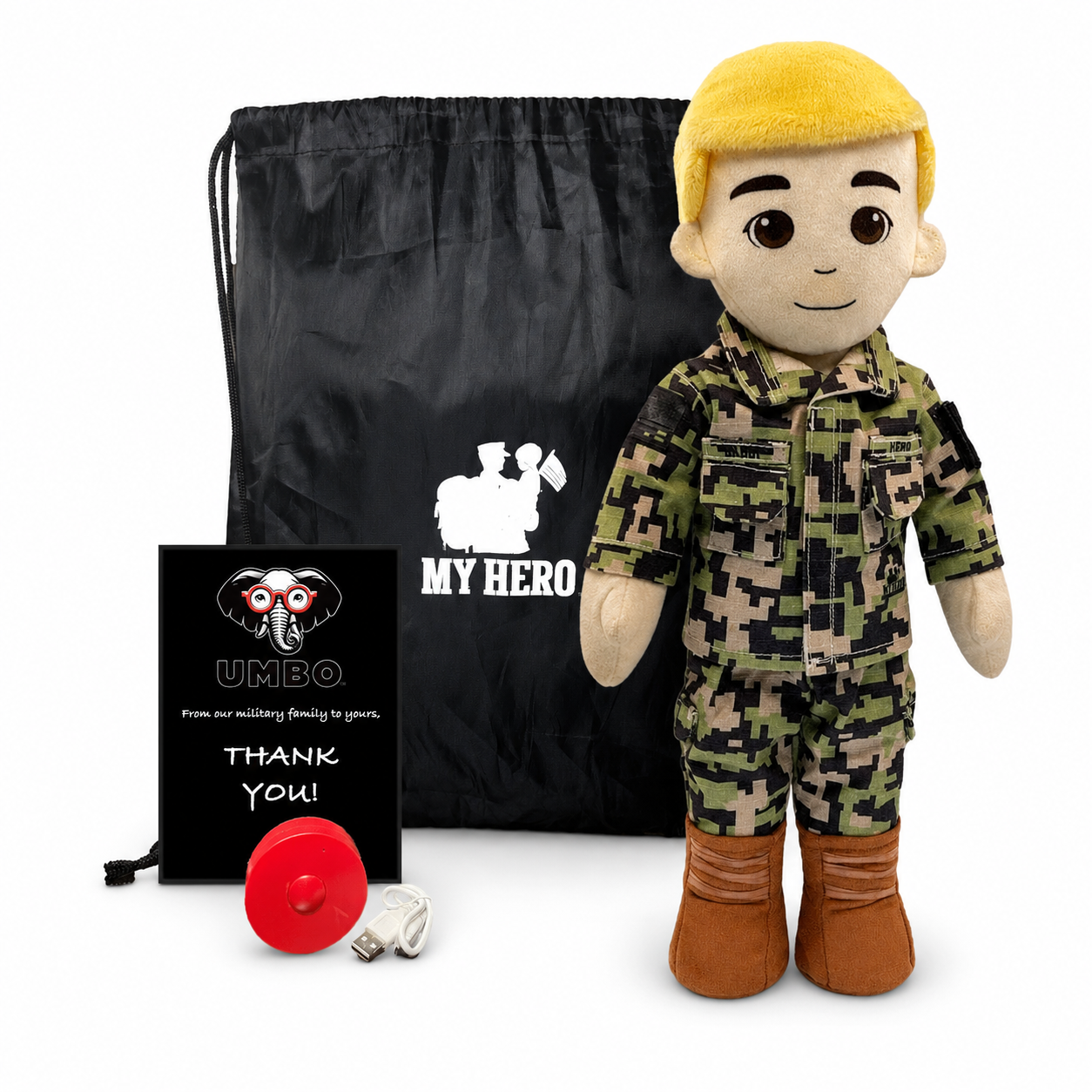 My Hero™ Daddy Doll Navy Sailor | Custom Recordable Plush