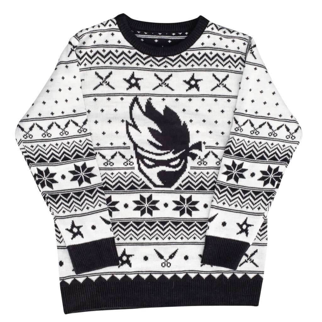 Women's Fortnite Ninja Logo Christmas Sweater - S
