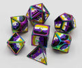 Nonbinary Pride Flag - Metal RPG Dice Set - 