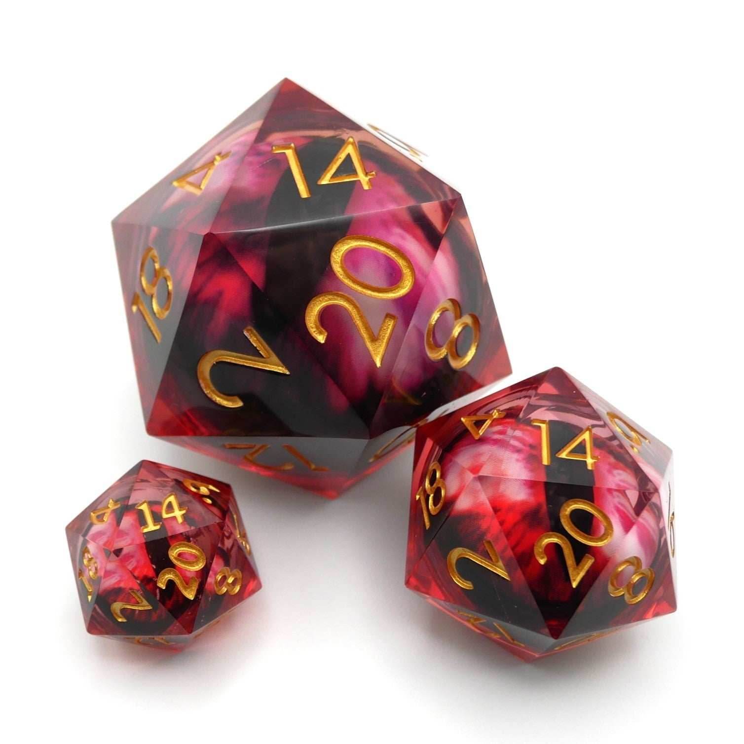 Nosferatu's Eye - Giant D20 Moving Eye DnD Dice | Acrylic RPG Gaming Dice - 50mm Super Chonk
