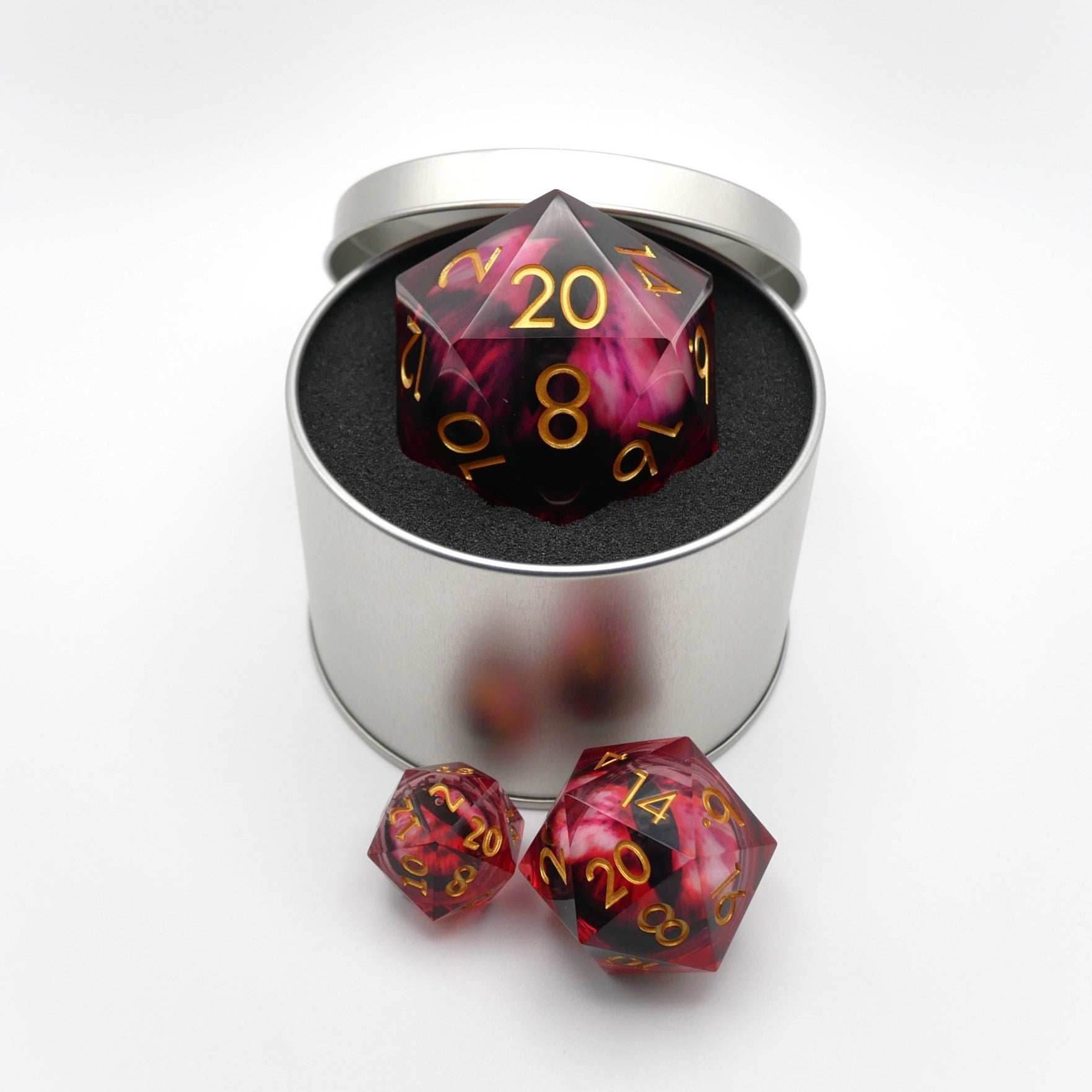 Nosferatu's Eye - Giant D20 Moving Eye DnD Dice | Acrylic RPG Gaming Dice - 50mm Super Chonk